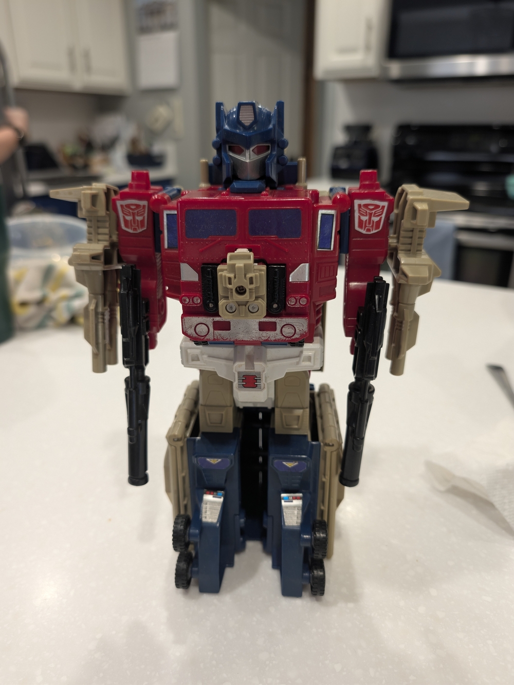 Transforming Red and Blue Robot Action Figure - Kids Toy